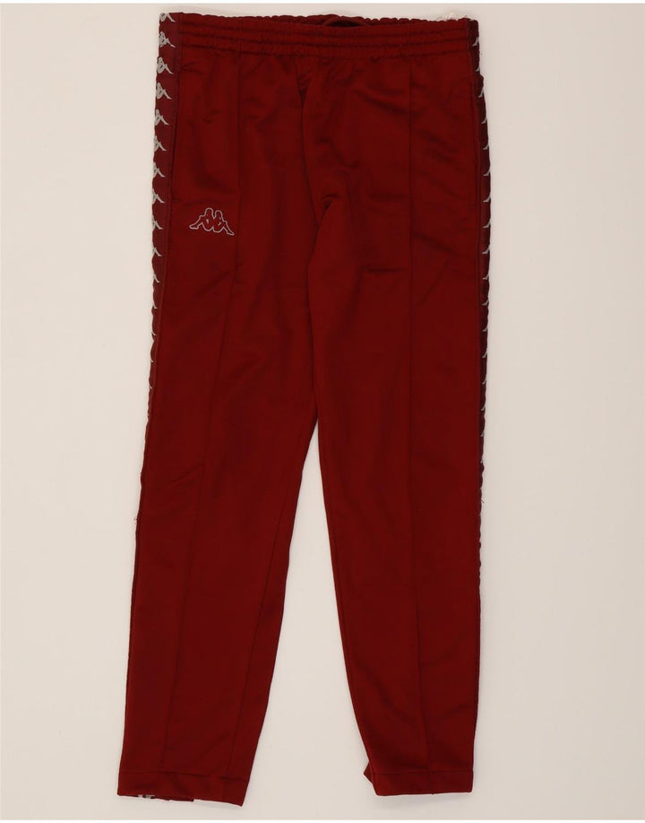 Kappa Mens Graphic Tracksuit Calças Pequenas Borgonha Poliéster