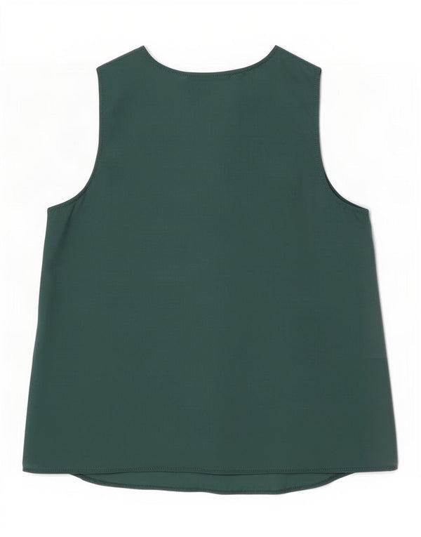 Blusa feminina sem mangas Zara Top UK 10 pequeno verde