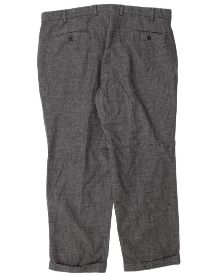 Calça masculina CHAPS Pegged Suit W38 L29 lã cinza