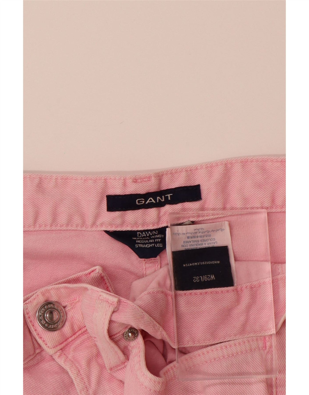Calça feminina GANT Dawn Regular Fit reta casual W29 L32 algodão rosa