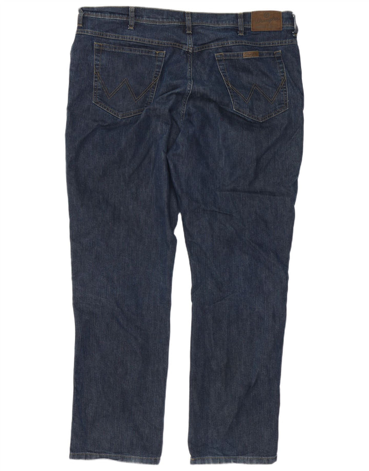 Wrangler Mens Jeans Reta W42 L32 Azul