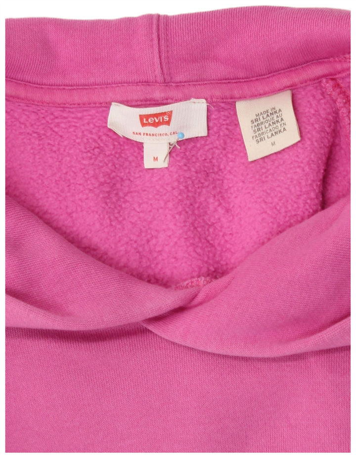 Suéter feminino Levi's com capuz grande e gráfico UK 14 rosa médio