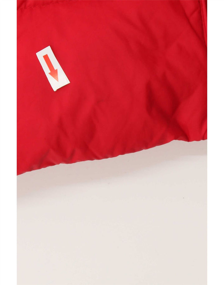 Jaqueta acolchoada com capuz feminina Tommy Hilfiger Reino Unido 14 algodão vermelho médio
