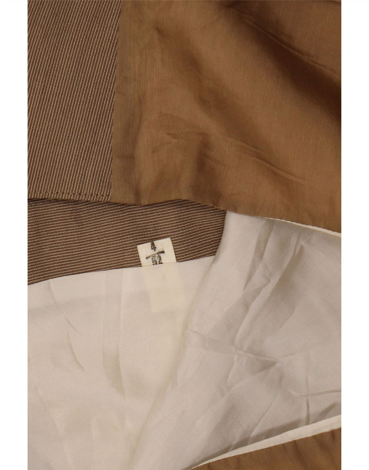 Colete masculino vintage IT 52 grande risca de giz marrom