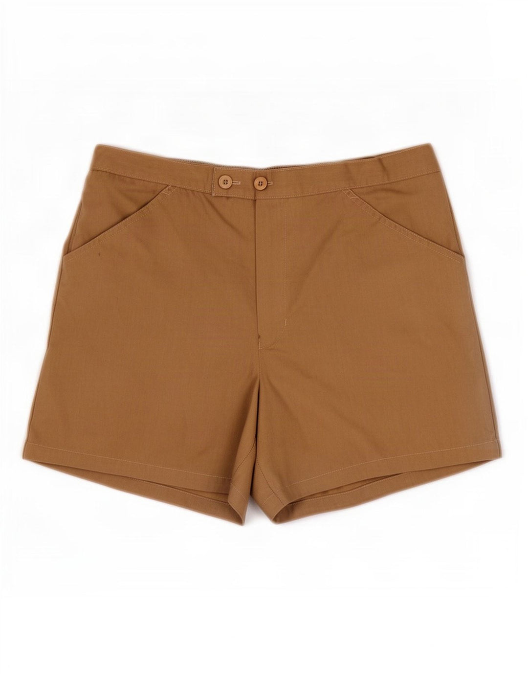 Leader Mens Casual Shorts W32 Poliéster Bege Médio