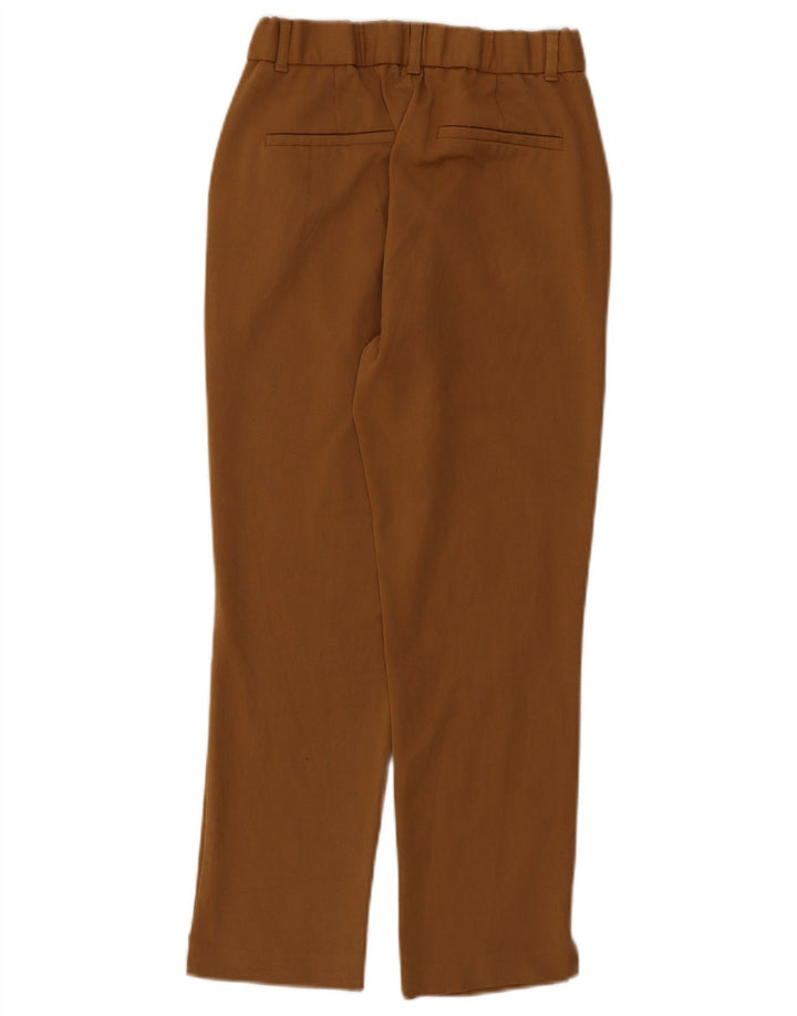Zara Calça feminina cortada pequena W26 L24 marrom