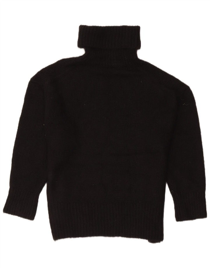 Zara Suéter feminino oversized com gola redonda Reino Unido 14 acrílico preto médio