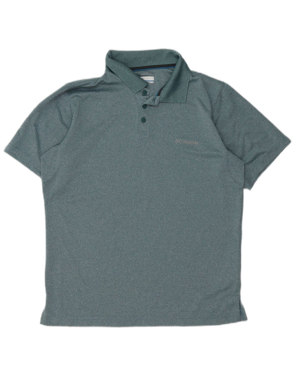 Camisa polo masculina Columbia verde médio poliéster