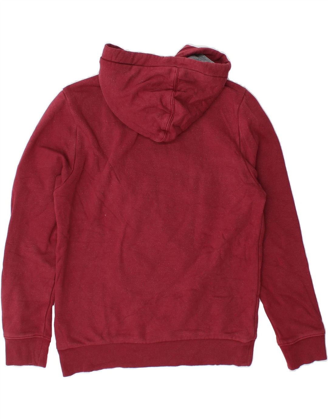 NAPAPIJRI Mens Graphic Hoodie Jumper XS Burgundy Cotton Vintage Napapijri and Second-Hand Napapijri from Messina Hembry 