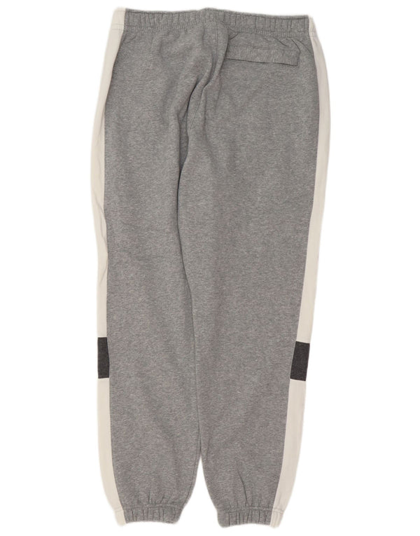 Calça de treino masculina Nike Joggers grande cinza colorblock algodão