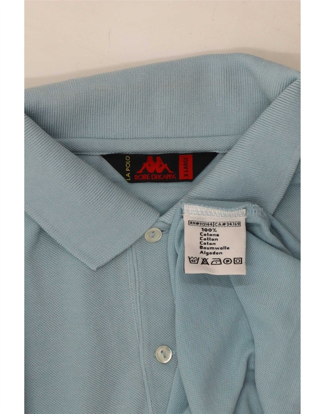 Camisa polo masculina Kappa XL algodão azul