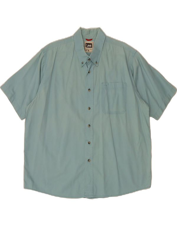 Camisa masculina de manga curta LEE XL azul