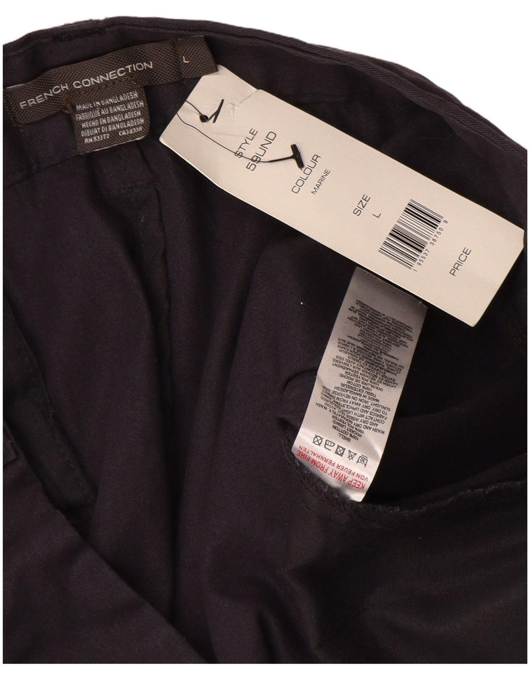 FRENCH CONNECTION Mens Chino Shorts Grande W34 Azul Marinho Algodão