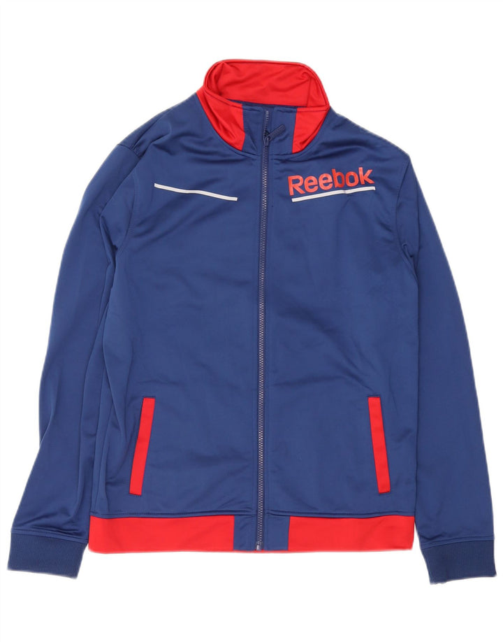 Jaqueta Reebok Boys Graphic Tracksuit Top 15-16 Anos Azul Marinho Colorblock