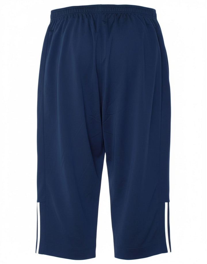 Calças de treino masculinas Adidas UK 46/48 XL azul marinho poliéster