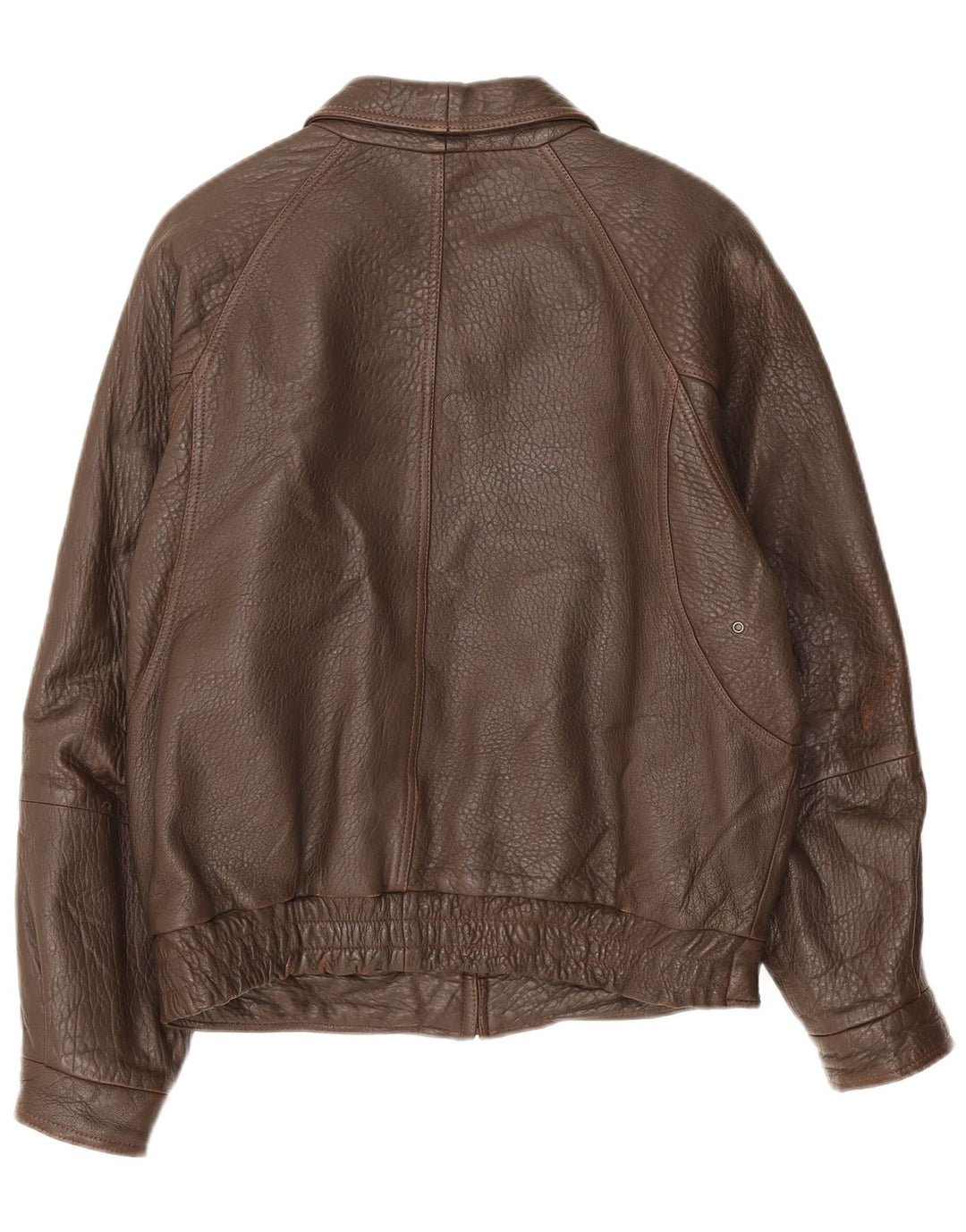 Jaqueta de couro masculina vintage IT 48 marrom médio