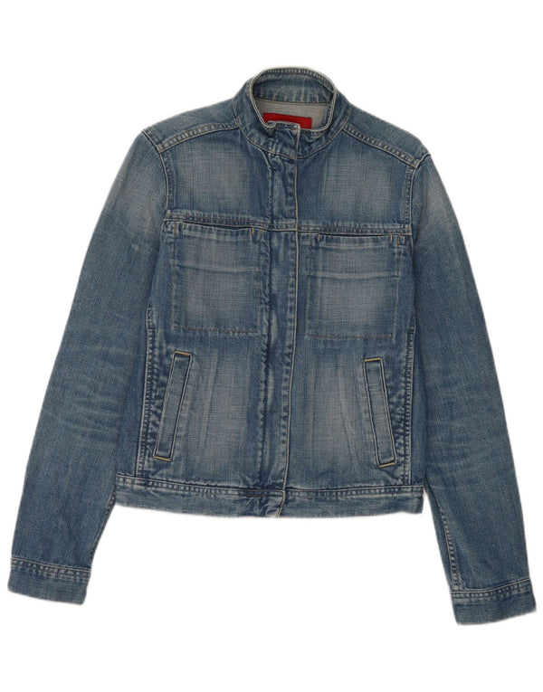 Jaqueta jeans feminina Fcuk Reino Unido 10 algodão azul pequeno