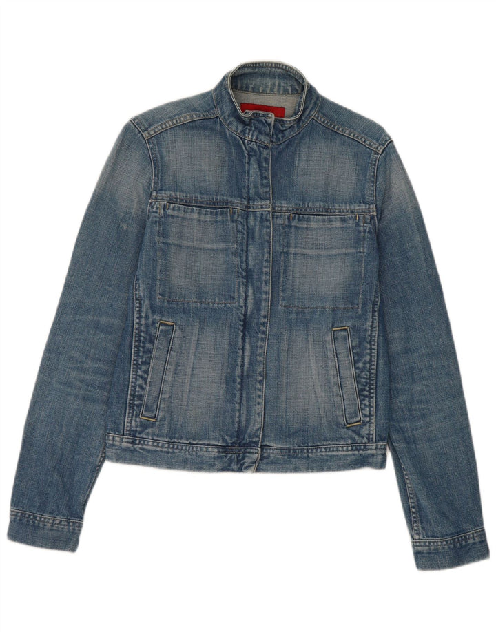 Jaqueta jeans feminina Fcuk Reino Unido 10 algodão azul pequeno