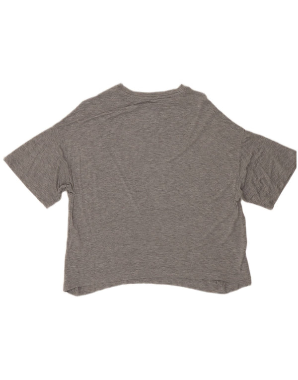 Camiseta feminina Dkny solta ajuste Reino Unido 14 rayon cinza médio