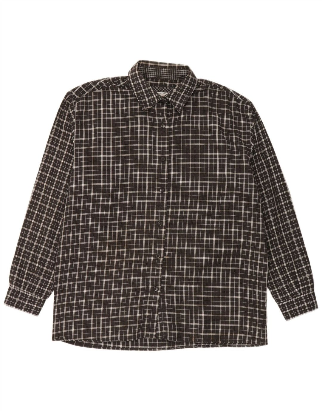 Camisa feminina de flanela Amaranto Reino Unido 16 grande poliéster xadrez preto