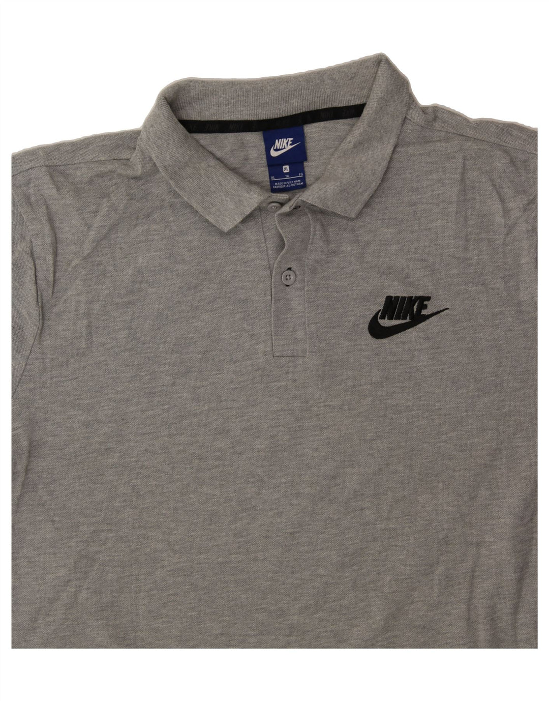 NIKE Mens Polo Shirt XL Grey Cotton Vintage Nike and Second-Hand Nike from Messina Hembry 
