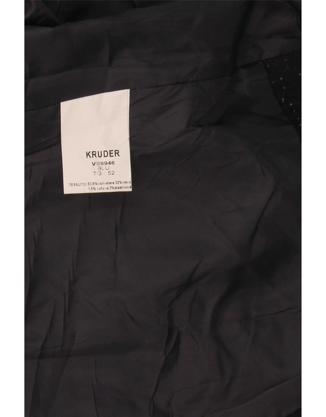 Colete masculino Kruder IT 52 grande poliéster manchado azul marinho