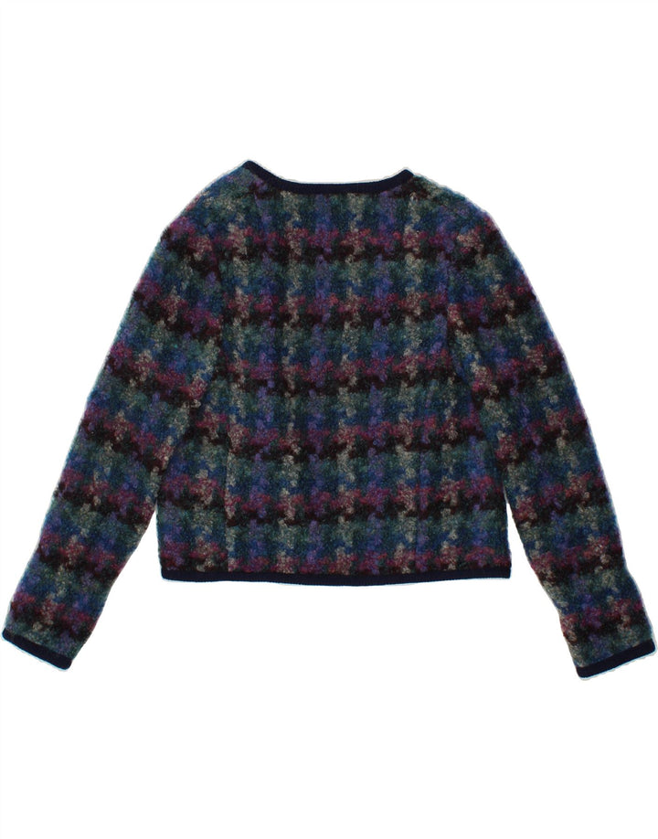 BAFFO Womens Crop Fleece Jacket EU 38 Medium Multicoloured Striped Vintage Baffo and Second-Hand Baffo from Messina Hembry 