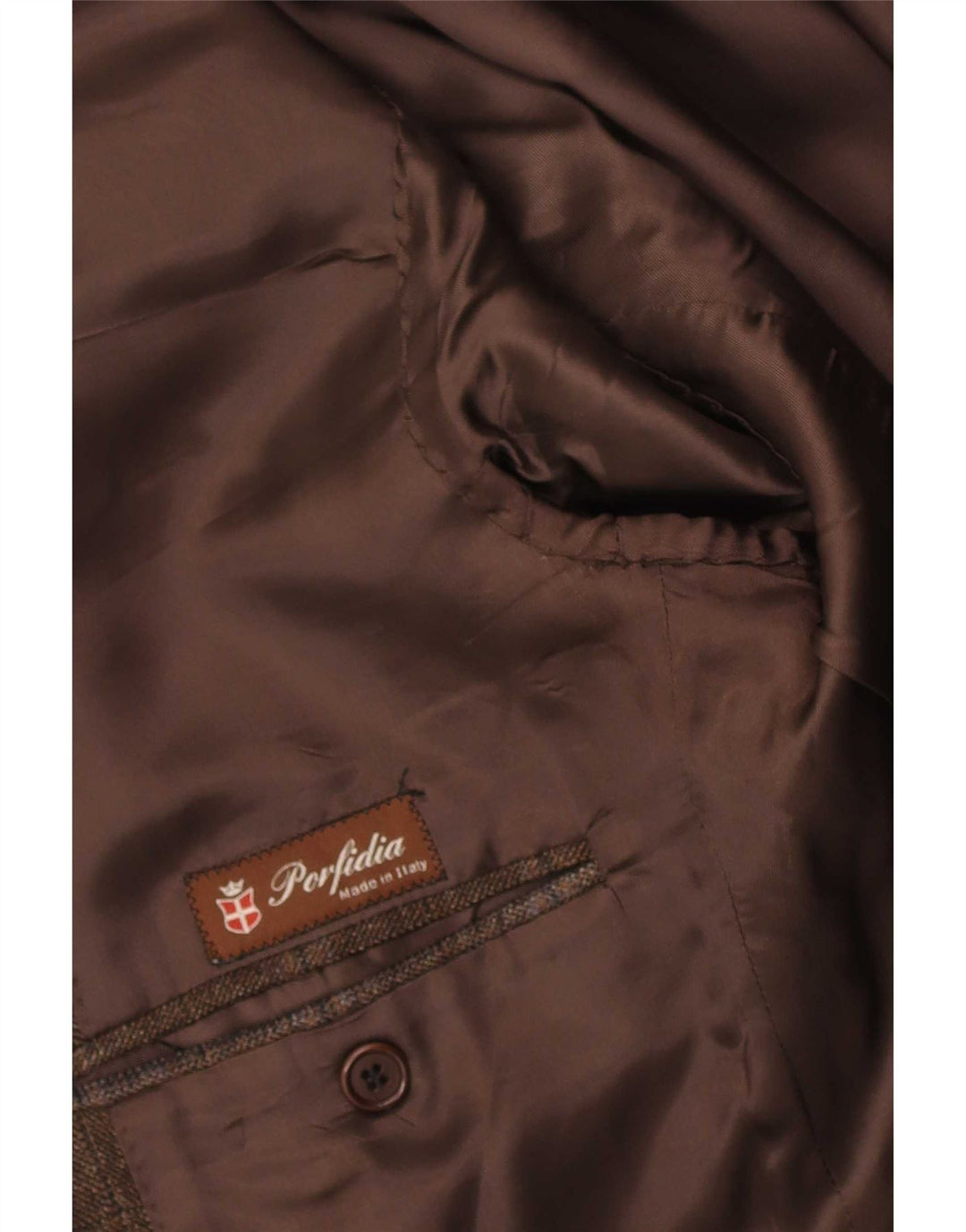 Jaqueta blazer masculina vintage com 3 botões Reino Unido 38 xadrez marrom médio