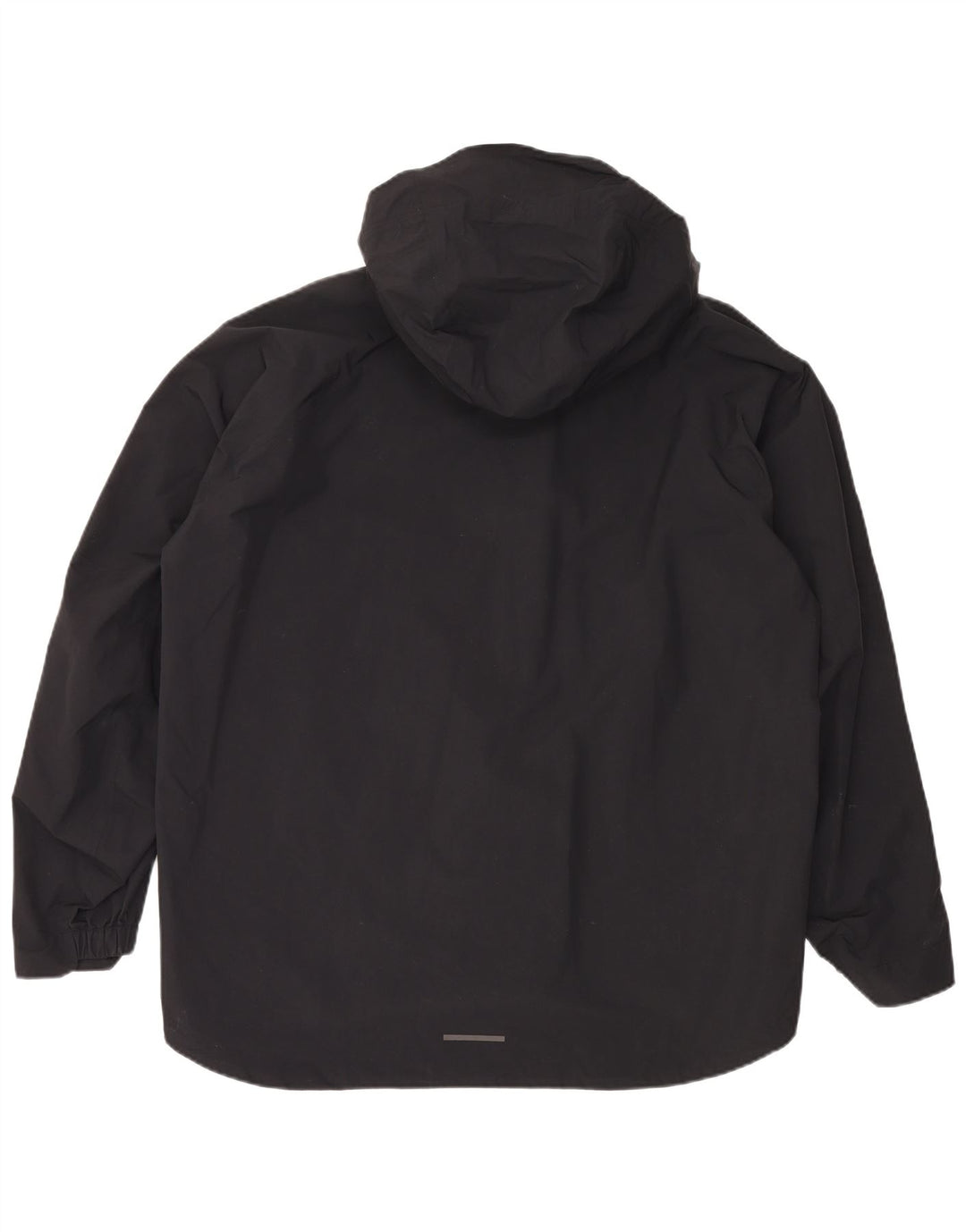 ADIDAS Mens Graphic Hooded Rain Jacket UK 42 XL Preto Poliamida