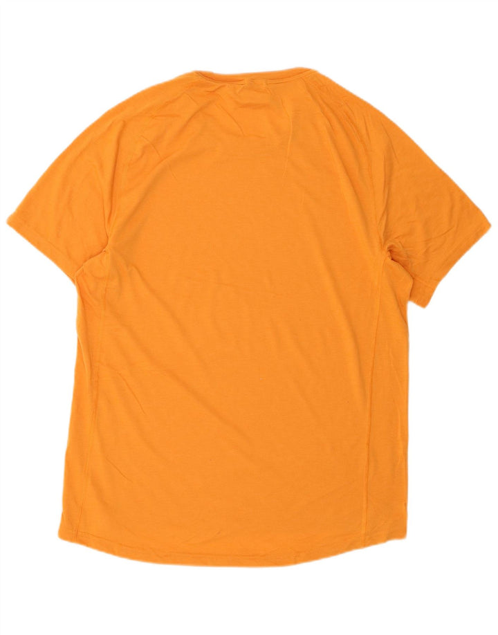 Prana Camiseta Masculina Top Médio Laranja Sintético