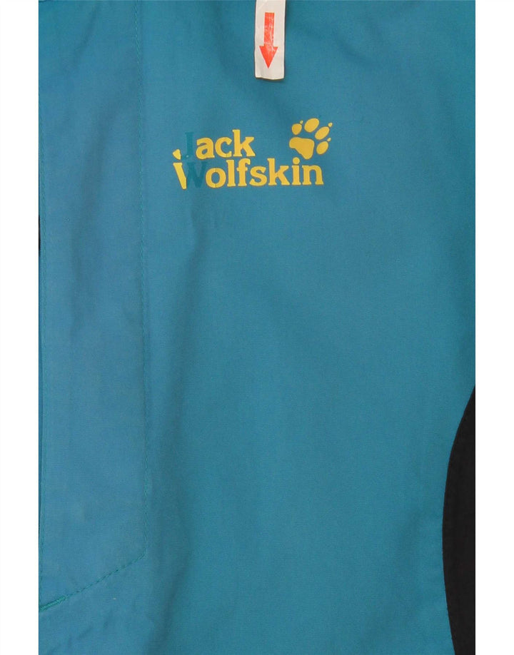 Jaqueta de chuva masculina Jack Wolfskin UK 44/46 XL azul colorblock poliamida
