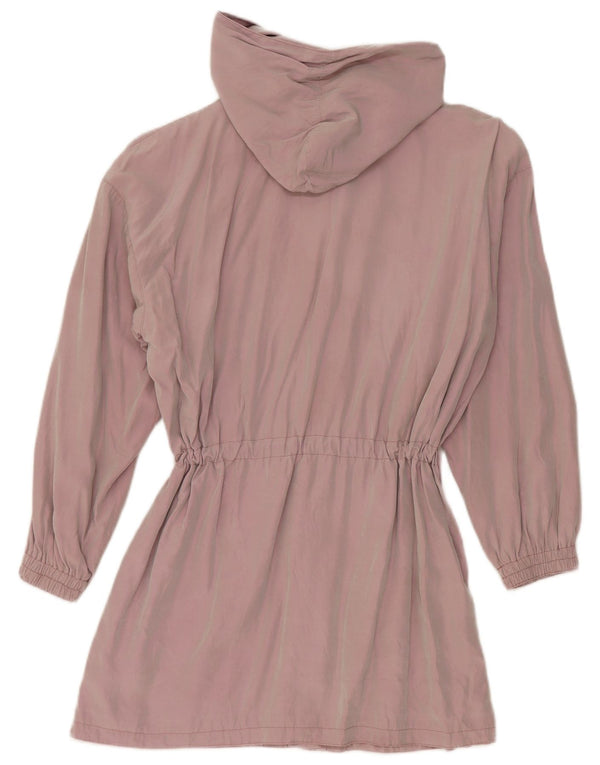 Jaqueta feminina vintage com capuz UK 14 Roxo médio