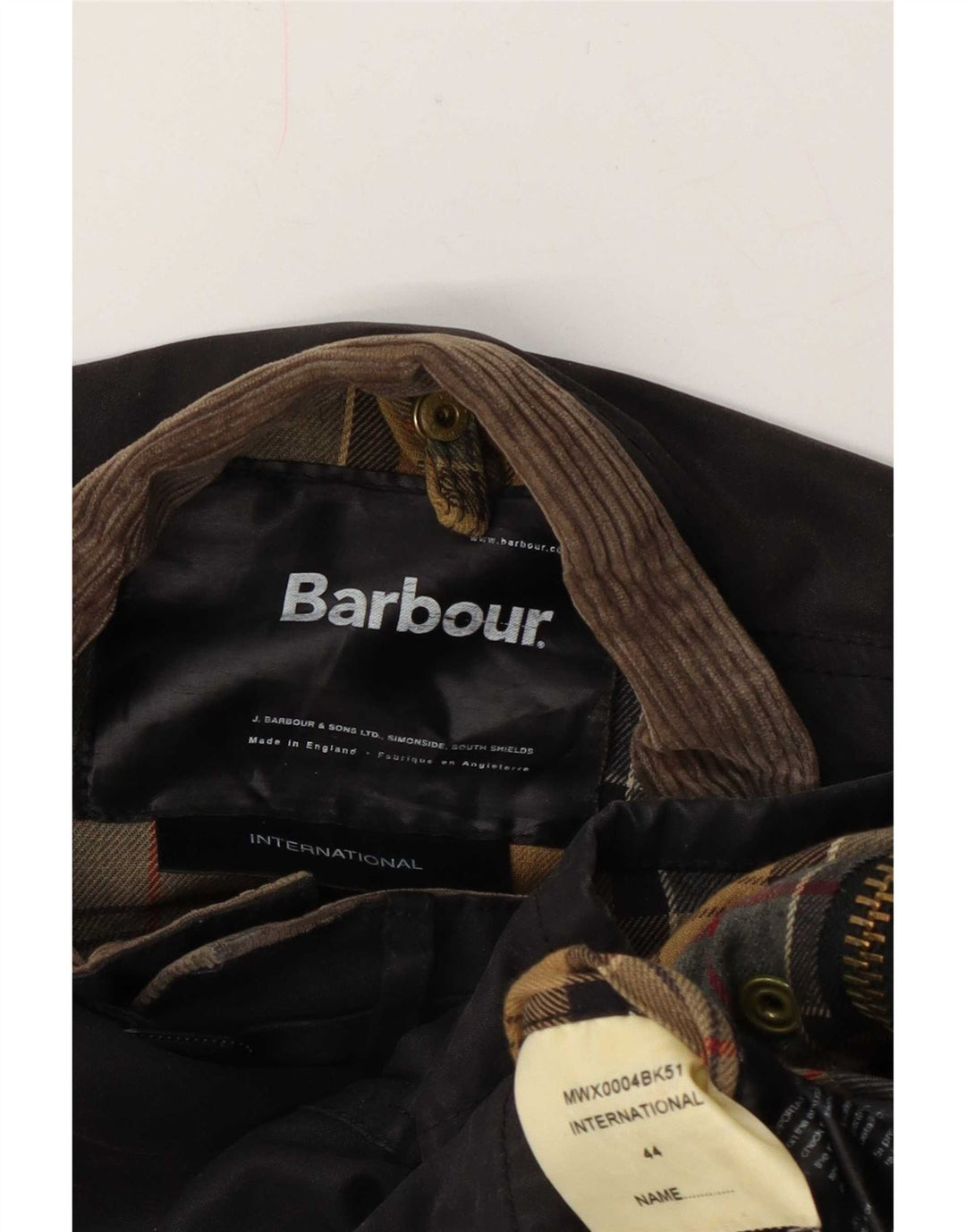 Jaqueta masculina de algodão encerado Barbour Reino Unido 44 grande marrom