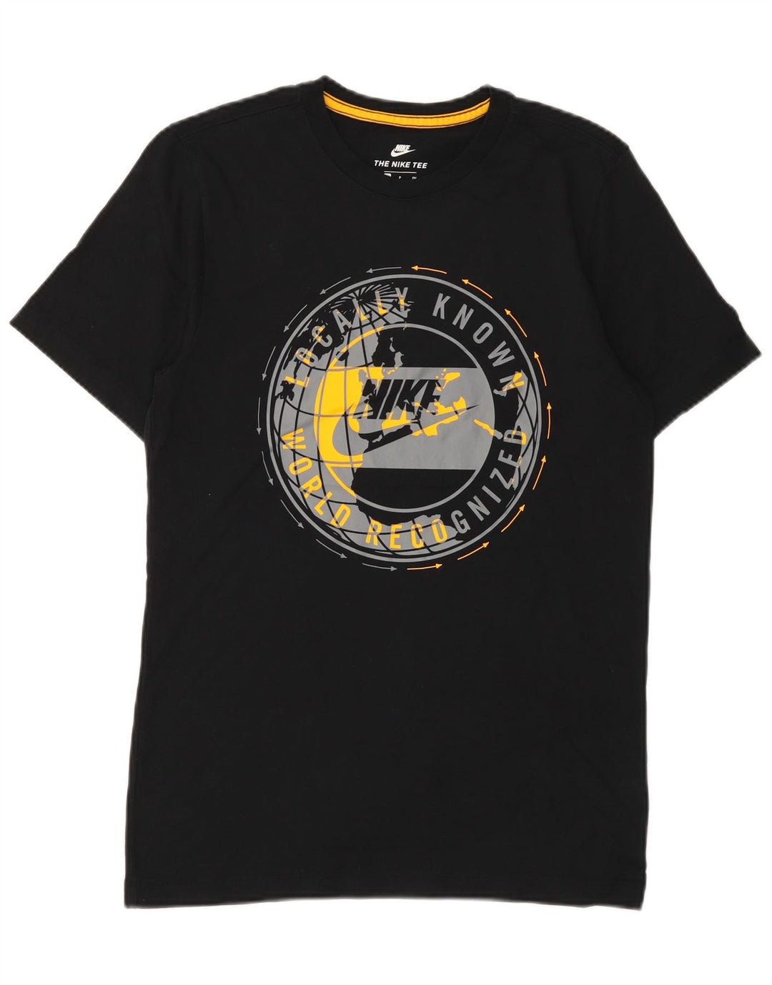 Camiseta Nike masculina gráfica top pequeno algodão preto
