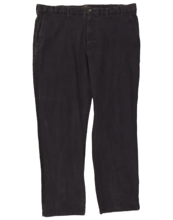 Calça Chino Regular Masculina Marks & Spencer W40 L31 Algodão Azul Marinho