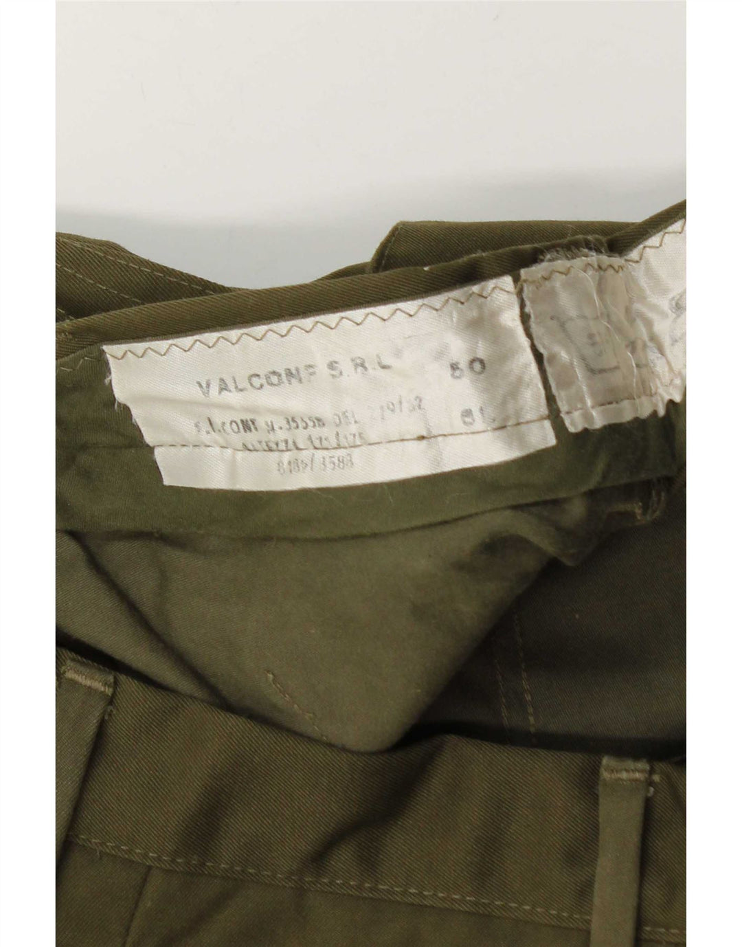 Shorts casuais masculinos vintage IT 50 grandes W36 cáqui