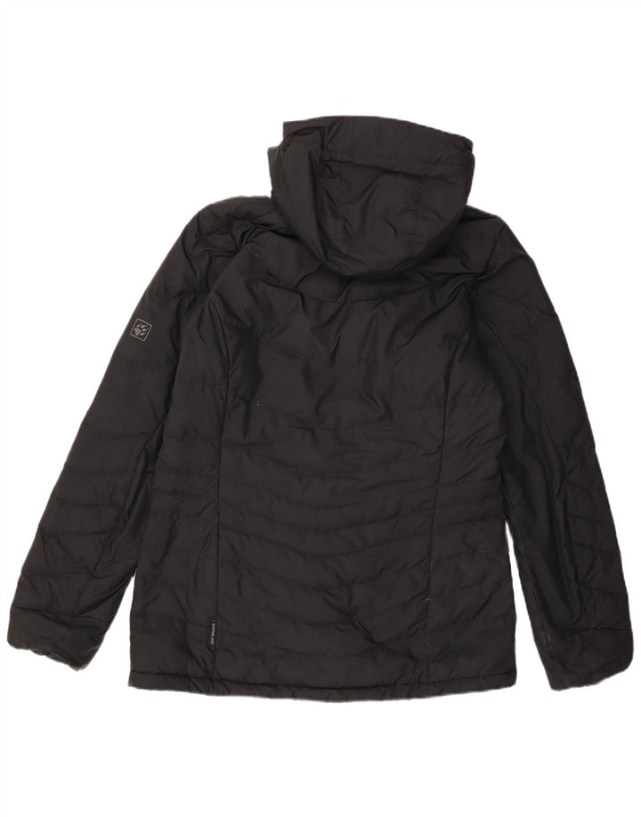 Jaqueta feminina acolchoada com capuz grande Jack Wolfskin IT 36 XS preta