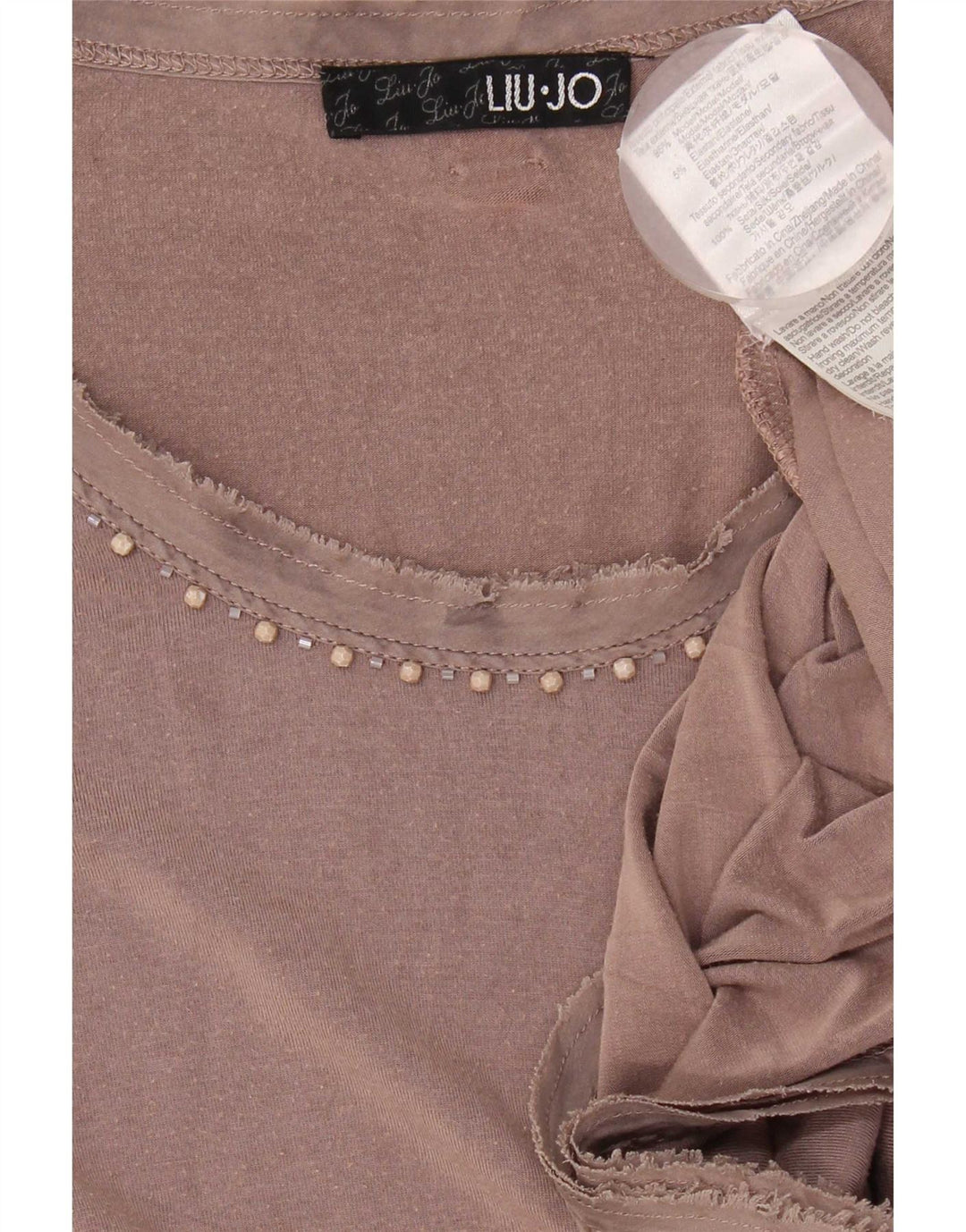 Liu Jo vestido feminino sem mangas IT 46 grande marrom modal