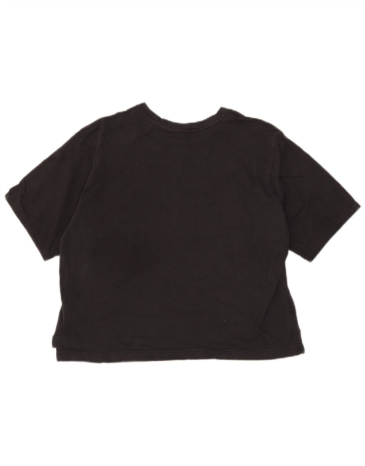 Camiseta feminina adidas cropped ADIDAS UK 16/18 grande algodão preto