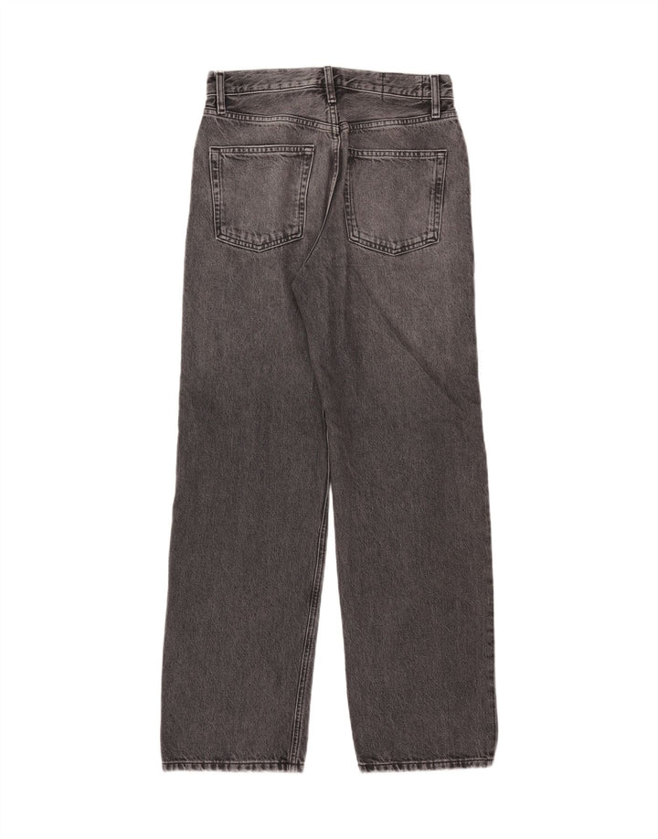 Jeans soltos femininos Massimo Dutti EU 38 pequeno W28 L30 algodão cinza