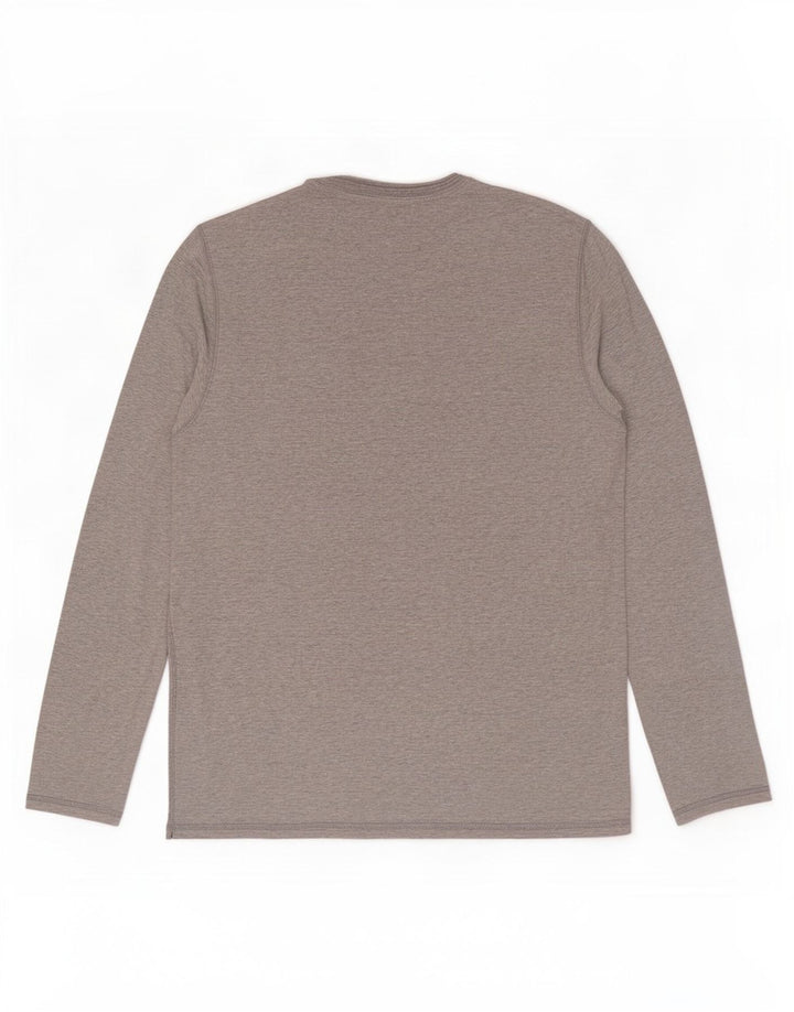 Top masculino Levi's Standard Fit manga comprida cinza médio manchado