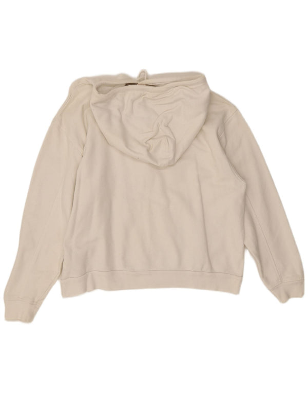 Suéter feminino Levi's com capuz grande e gráfico UK 14 algodão branco médio