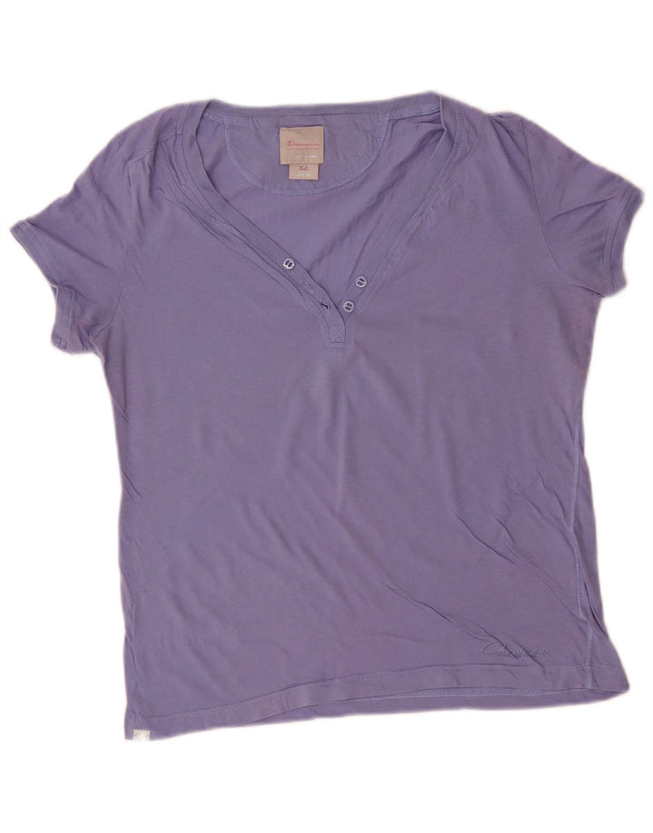 Camiseta feminina CHAMPION UK 18 XL algodão roxo