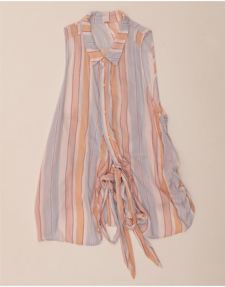 Blusa feminina Free People UK 12 média listrada multicolorida