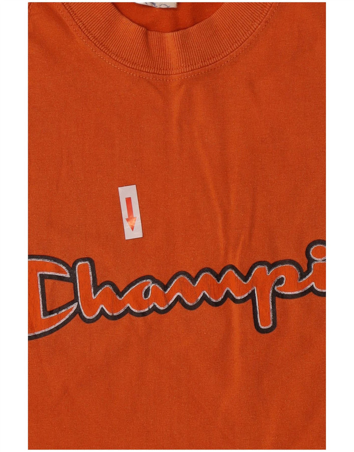 Camiseta masculina Champion Graphic Top Médio Algodão Laranja