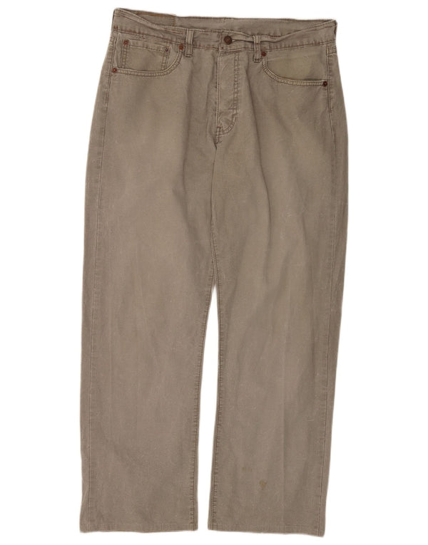 Calça jeans masculina Levi's 401 Straight W33 L28 cinza algodão