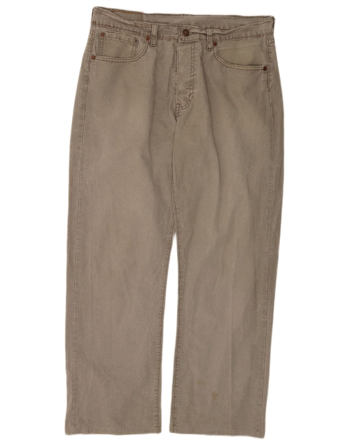 Calça jeans masculina Levi's 401 Straight W33 L28 cinza algodão