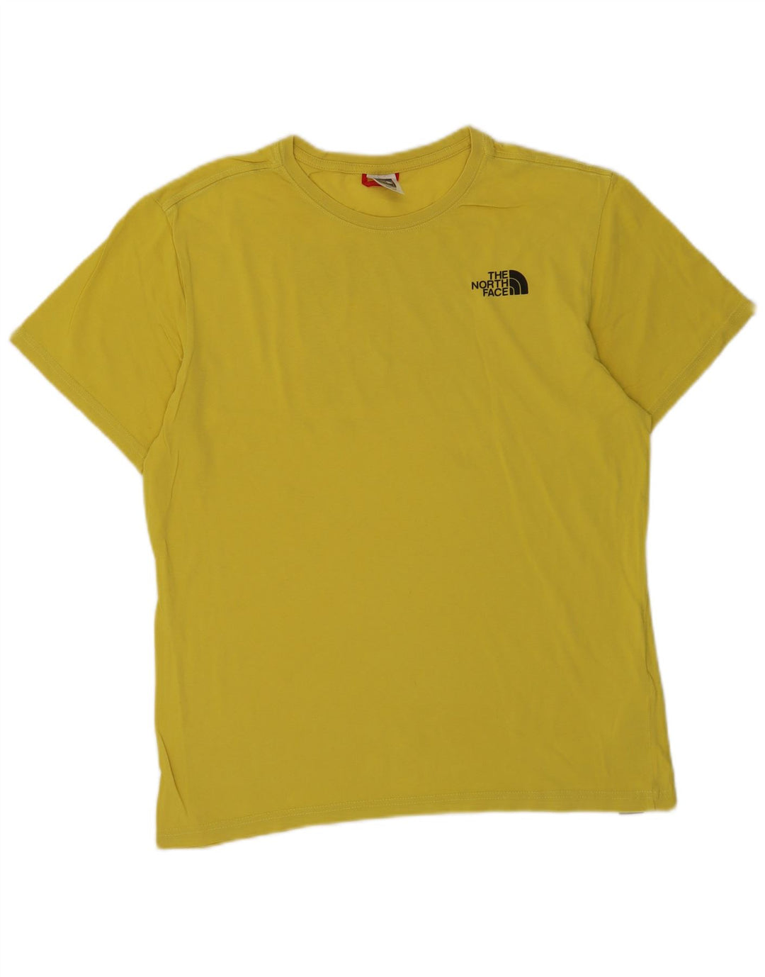 Camiseta gráfica masculina The North Face algodão amarelo médio