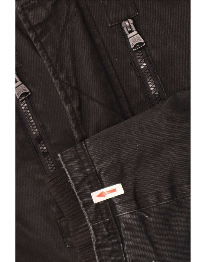Jaqueta utilitária masculina KHUJO com capuz UK 40 grande preta