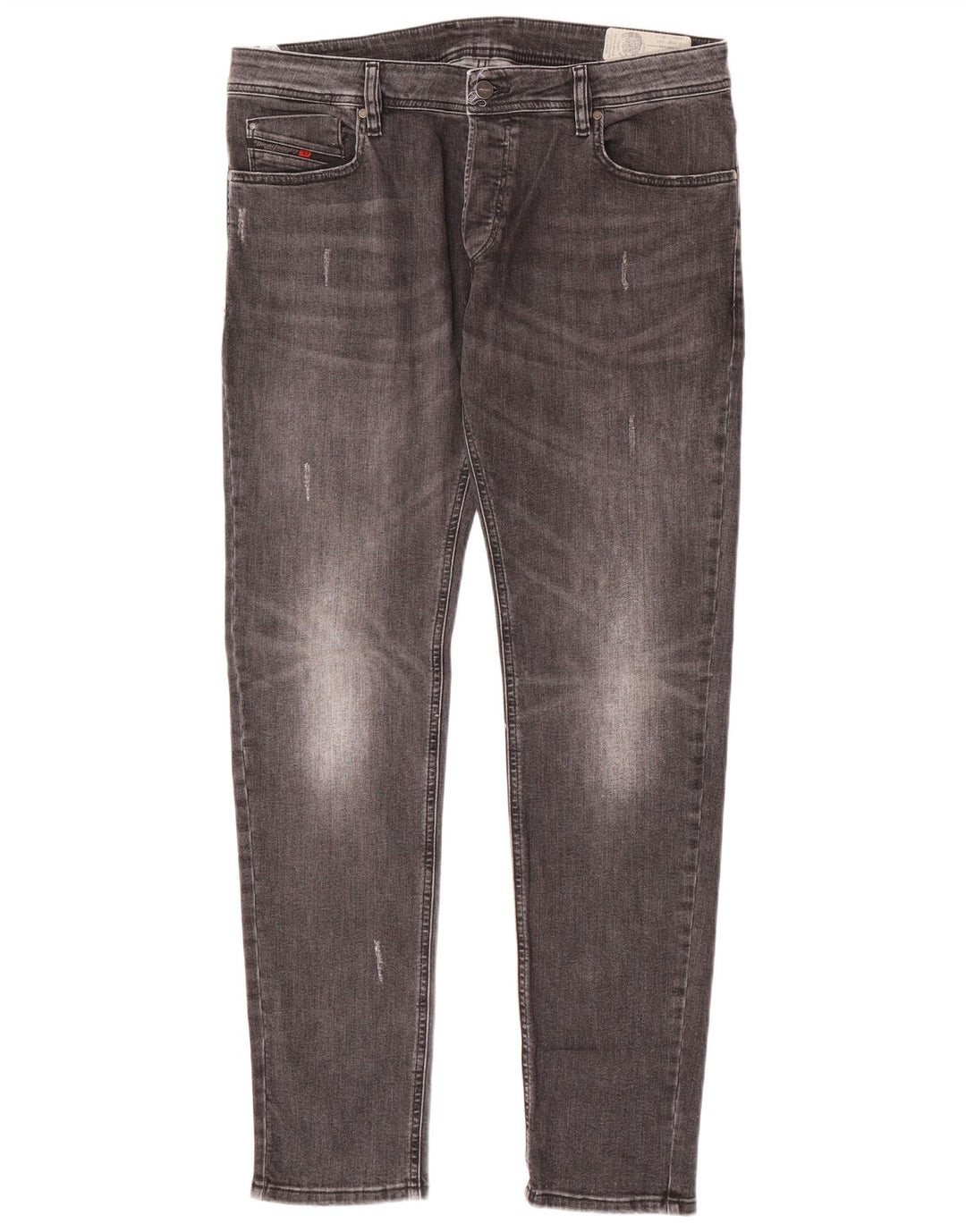 Jeans masculino diesel desgastado slim W36 L32 algodão cinza